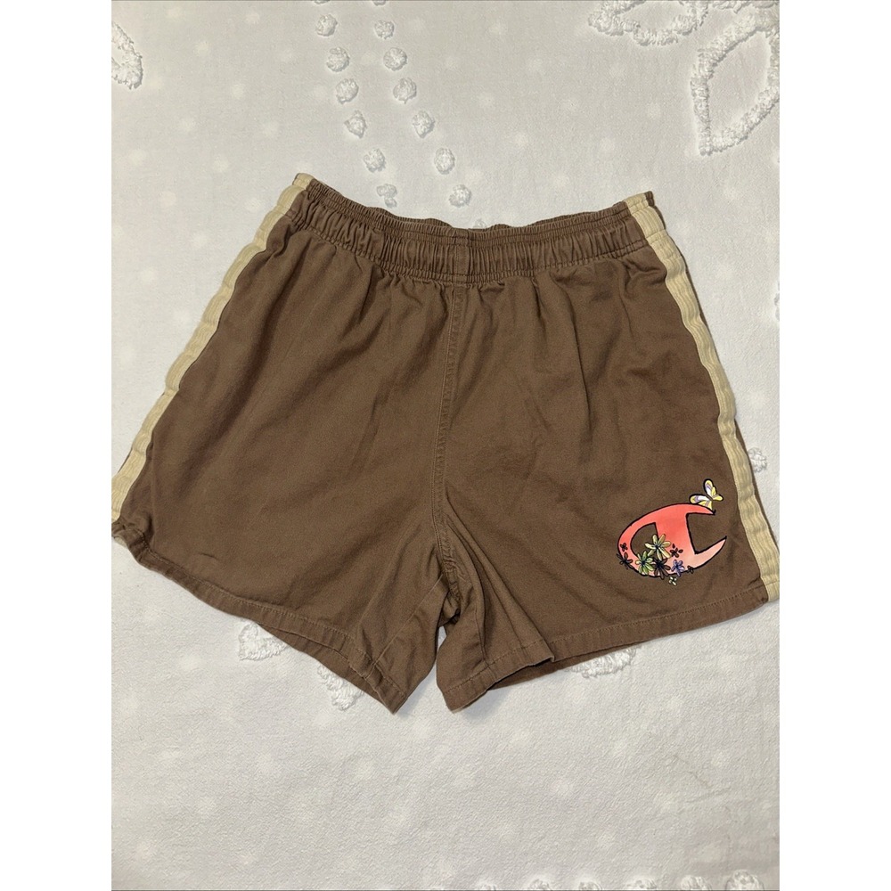 Champion Shorts Womens Small All Cotton Beige Vintage Look